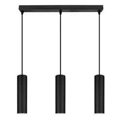 Lampa Sufitowa wisząca LED Tuba Czarna LEDLUX nowoczesna Gu10 MODERN LX-1356 Czarna 3x GU10 LEDLUX