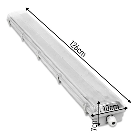 Oprawa hermetyczna lampa LED + 2x świetlówka 18W biała zimna 2520lm LEDLUX