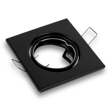 Zestaw Oprawa Halogenowa CT- 001 Czarna Kwadratowa + Żarówka GU10 10W biała ciepła LEDLUX