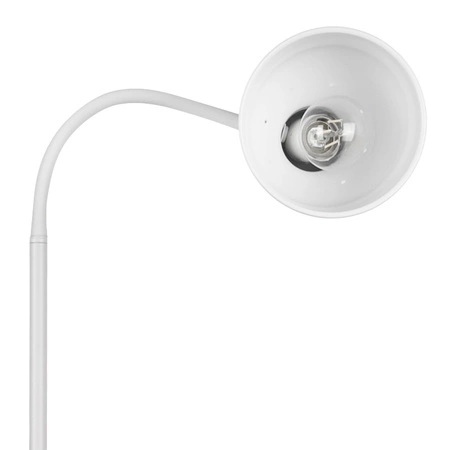 Lampa Podłogowa Biała Regulowana, Klosz E27 na Elastycznym Ramieniu LPD-002 E27 LEDLUX