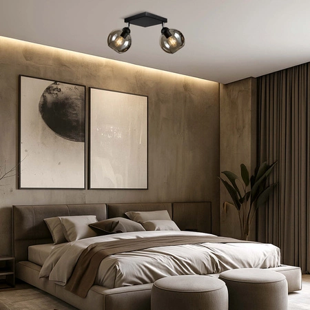 Lampa Sufitowa LX- 1197 Czarna 2x E27 LEDLUX