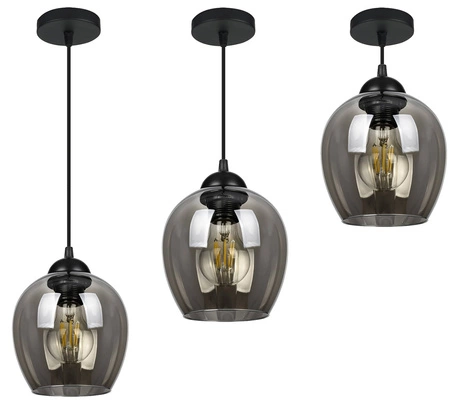 Lampa Wisząca LX-1281 Czarna 1x E27 LEDLUX