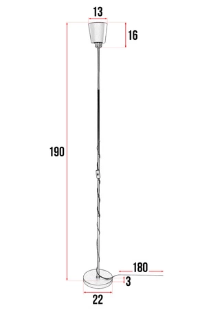 Lampa Podłogowa Czarna Regulowana, Klosz E27 na Elastycznym Ramieniu LPD-004 E27 LEDLUX