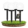 4x Lampa Solarna LED biała kula 10cm LSOL-001 LEDLUX