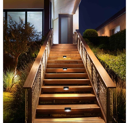 Lampa Solarna LED schodowa ogrodowa wodoodporna na taras zewnętrzna LSOL-012 LEDLUX