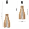 Lampa Wisząca LX- 1261 Drewniana 1x E27 LEDLUX