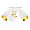 Lampa Sufitowa LX- 1381 Biała + Złoto 3x E27 LEDLUX