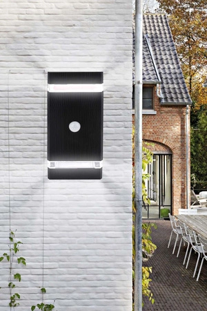 Kinkiet Ogrodowy Lampa Elewacyjna Zewnętrzna LX- 9110 PIR Czarna LEDLUX