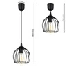 Lampa Wisząca LX- 1047 Czarna 1x E27 LEDLUX