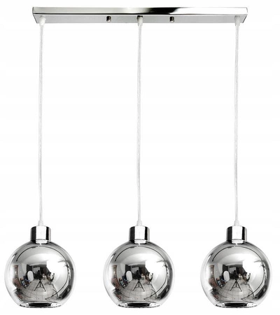 Lampa Wisząca LX- 1004 Srebrna 3x E27 LEDLUX