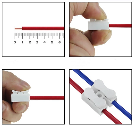 Złączka instalacyjna szybkozłączka Biała 3P Przelotowa LEDLUX