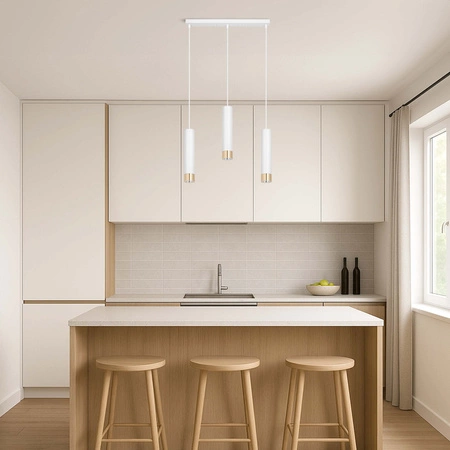 Lampa Wisząca LX-1413 Biała + Złoto 3x GU10 LEDLUX