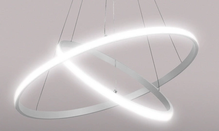Lampa Sufitowa Wisząca LED Dwa Okręgi LX- 1104 49W Biała 3000k- 6000k LEDLUX