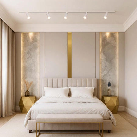 Szynoprzewód Lampa Szynowa Reflektor Halogen Biały Złoty Sot Gu10 LX-8474 WHITE LEDLUX