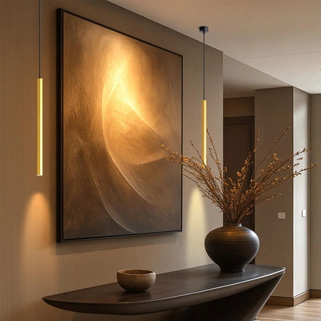 Lampa Sufitowa wisząca LED Tuba ZŁOTA nowoczesna G9 LOFT LX-1143 LEDLUX