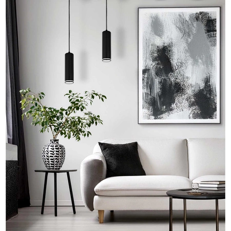 Zestaw Szyna Oświetleniowa Listwa 1m Czarna + 3x Reflektor Szynowy LampaTuba Czarny+ Pasek LEDLUX