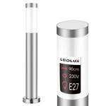 Lampa Ogrodowa Stojąca Słupek E27 LX - 710 Inox 90cm LEDLUX