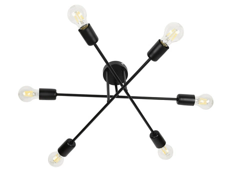 Lampa Sufitowa LX- 1357 Czarna 6x E27 LEDLUX