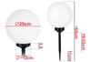 4x Lampa Solarna LED Wbijana Ogrodowa biała kula 25cm LSOL-024 LEDLUX