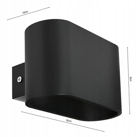 Kinkiet Lampa Ścienna LX- 17505 Czarna 1x G9 LEDLUX