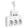 Przedłużacz Listwa Zasilająca Rozdzielacz Rozgałęźnik 3 Gniazda 230V 4x USB