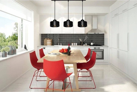 Lampa Wisząca LX- 1035 Czarna 3x E27 LEDLUX