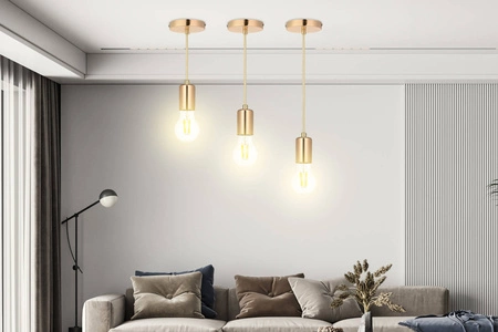 Lampa Wisząca LX- 1304 Złota 1x E27 LEDLUX