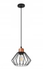 Lampa Wisząca LX- 1030 Czarna + Miedź 1x E27 LEDLUX