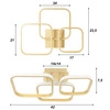 Lampa Sufitowa LED Wisząca nowoczesna żyrandol plafon 30W biała neutralna LX-957 GOLD