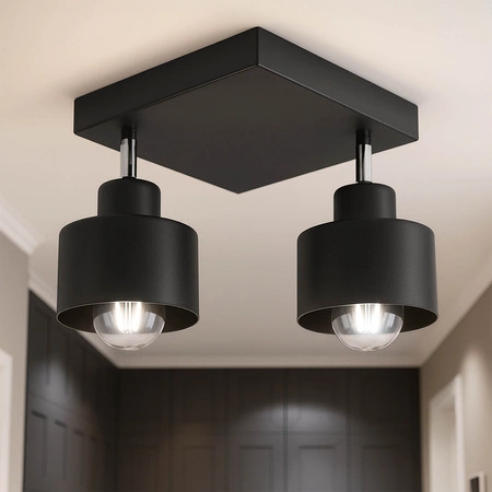 Lampa Sufitowa LX-1130 Czarna 2x E27 LEDLUX