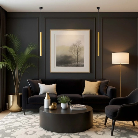 Lampa Sufitowa wisząca LED Tuba ZŁOTA nowoczesna G9 LOFT LX-1143 LEDLUX