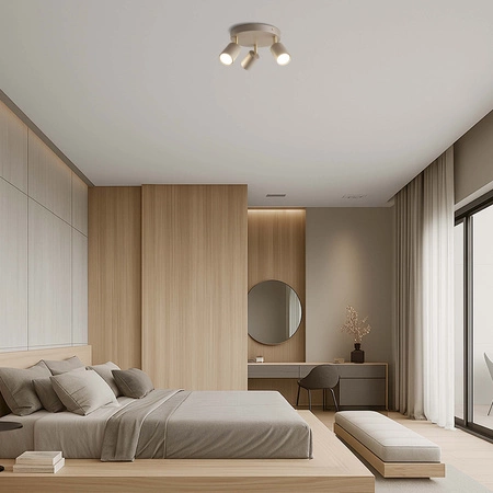 Lampa sufitowa KINKIET LED 3xGU10 beżowa Spot Kaszmir Premium LX1340