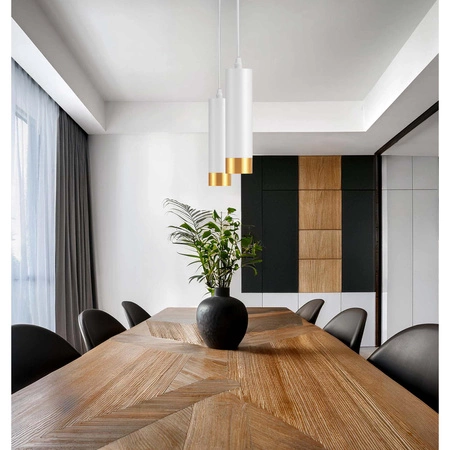 Reflektor LED szynowy LAMPA Sufitowa spot oprawa na żarówkę GU10 Biały- Złoty LX-8471 LEDLUX