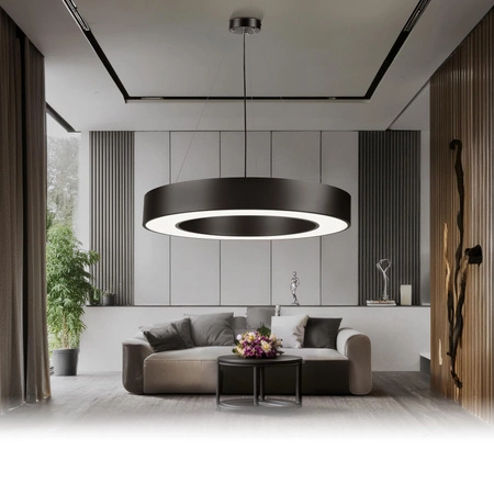 Lampa Sufitowa Wisząca LED Okrągła LX- 900 30W Czarna biała neutralna LEDLUX