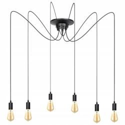 Lampa Wisząca LX- 1050 Czarna 6x E27 LEDLUX