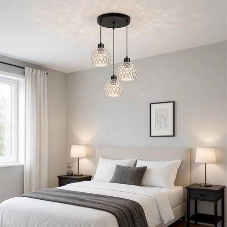 Lampa Sufitowa LX- 1178 Czarna 3x E27 LEDLUX