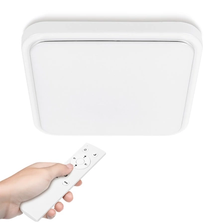 Lampa Sufitowa Plafon Panel LED 24W Kwadrat biała ciepła neutralna zimna 3000K-6000K + PILOT LX-912 LEDLUX