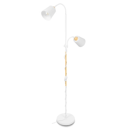 Lampa Podłogowa stojąca 2xE27 nowoczesna Regulowana do salonu Loft LPD-005 WHITE E27 LEDLUX