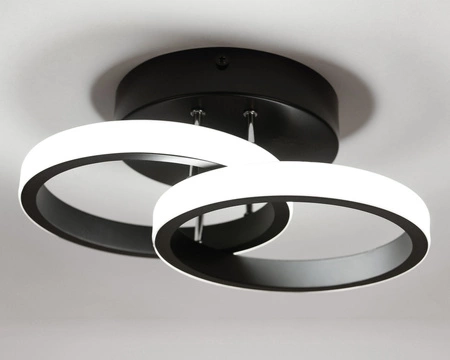 Lampa Sufitowa Wisząca LED Dwa Koła LX- 937 18W Czarna 4000K LEDLUX