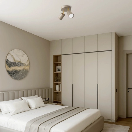 Lampa sufitowa KINKIET LED GU10 beżowa Spot Kaszmir Premium LX1341