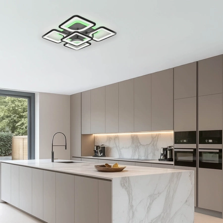 Lampa Sufitowa LED Wisząca nowoczesna żyrandol plafon 81W CCT RGB Remote pilot LX961