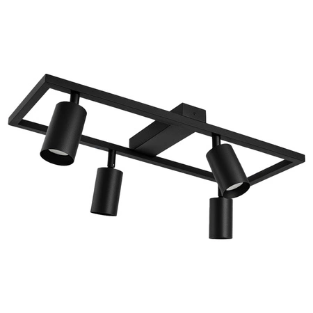LAMPA SUFITOWA 4xGU10 czarna regulowana SPOT oprawa halogenowa natynkowa OPN-009 4x GU10 BLACK