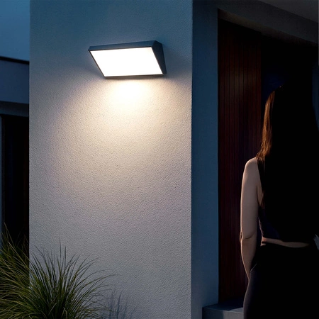 Lampa elewacyjna LED zewnętrzna kinkiet ogrodowy Premium 20W LEL-0010 Szara LEDLUX