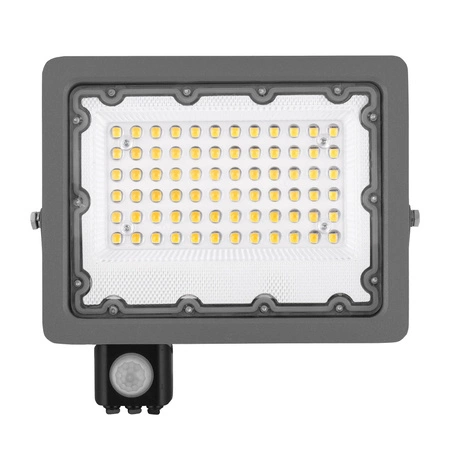 Halogen reflektor naświetlacz LED 50W z czujnik ruchu zmierzchu zewnetrzny LNA-03 PIR biała neutralna LEDLUX