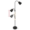 Lampa Podłogowa stojąca 2xE27 nowoczesna Czarna Regulowana do salonu Loft LPD-005 BLACK E27 LEDLUX
