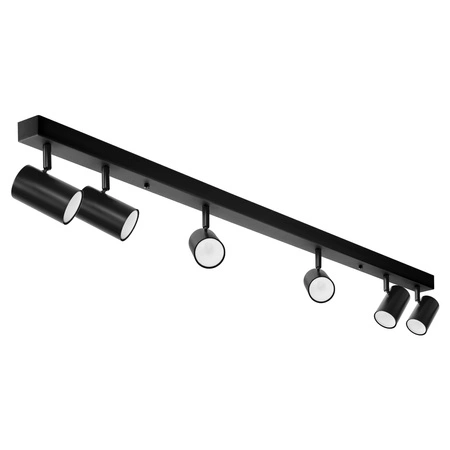 LAMPA SUFITOWA 6xGU10 czarna regulowana SPOT oprawa halogenowa natynkowa OPN-006 6x GU10 BLACK