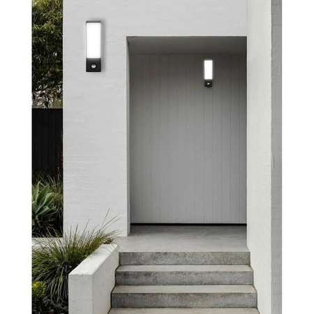 Kinkiet Ogrodowy Lampa Elewacyjna Zewnętrzna LX- 9118 z czujnikiem Czarny 10W biała neutralna LEDLUX