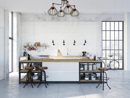 Lampa Sufitowa LX- 1058 Czarna + Miedź 4x E27 LEDLUX