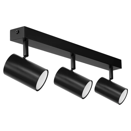 LAMPA SUFITOWA 3xGU10 czarna regulowana SPOT oprawa halogenowa natynkowa OPN-003 3x GU10 BLACK