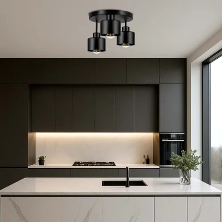 Lampa Sufitowa LX- 1020 Czarna 3x E27 LEDLUX